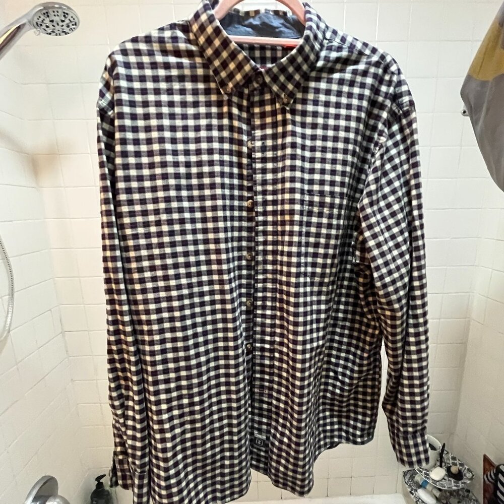 IZOD Heritage Tartan Plaid Button Down Shirt XL Classic Preppy Cotton